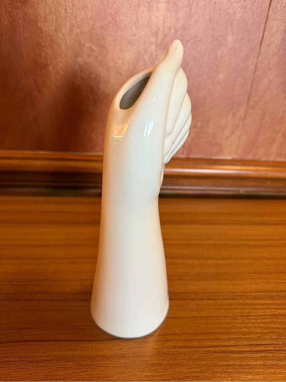 White Ceramic Arm Hand Bud Vase 9